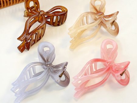 Wholesale Bow Hair Updo Gradient Color Shark Clip Cheap