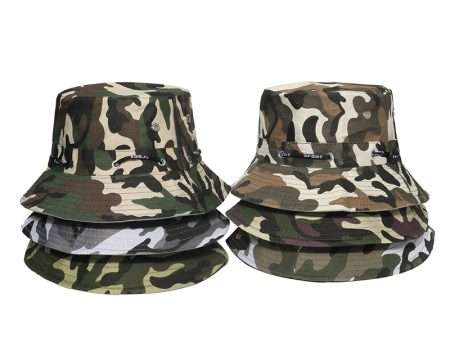 Wholesale Camouflage Drawstring Outdoor Mountaineering Travel Sunshade Polyester Fisherman Hat Cheap