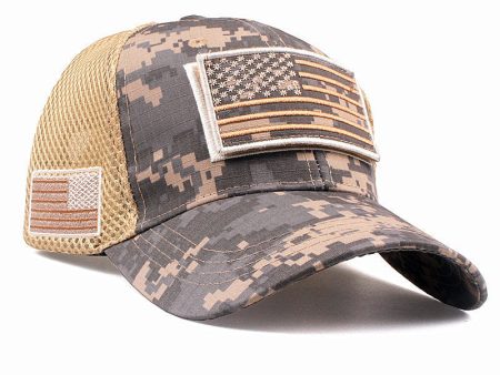 Wholesale Cotton American Flag Sunscreen Sports Velcro Baseball Cap Sale