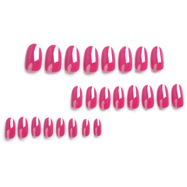 Wholesale Plastic Rose Red Laser Short Nail Art Pieces Discount