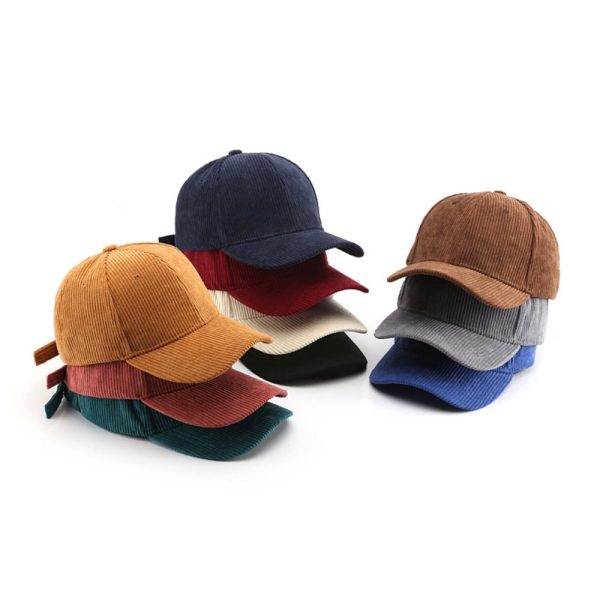 Wholesale Autumn and Winter Corduroy Solid Color Curved Brim Baseball Cap Hot on Sale