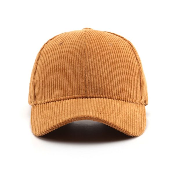 Wholesale Autumn and Winter Corduroy Solid Color Curved Brim Baseball Cap Hot on Sale