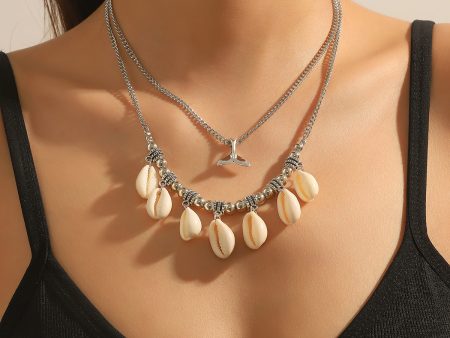 Wholesale Bohemian Shell Pendant Pullout Necklace on Sale