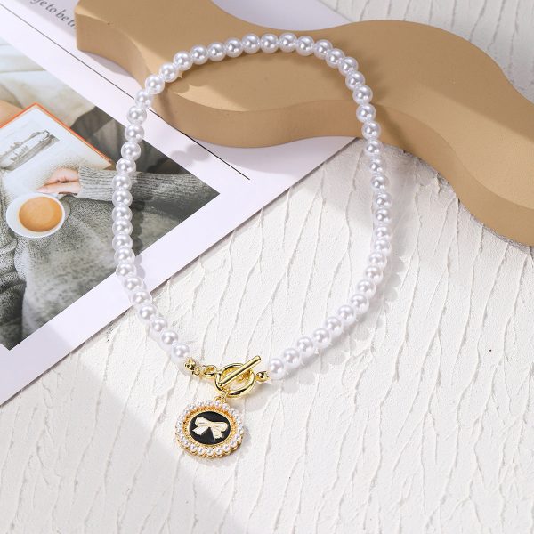 Wholesale Chanel Style Bow Fashion Necklace Online Hot Sale