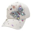 Wholesale Versatile Rhinestone Butterfly Sunscreen Baseball Cap Fashion