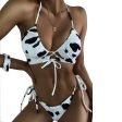 Wholesale Cow Print Backless Bikini Backless Tankini Swimsuit Cheap