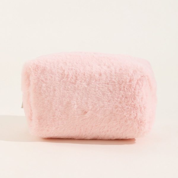 Wholesale Plush Soft and Waxy Solid Color Storage Toiletry Bag Online Sale