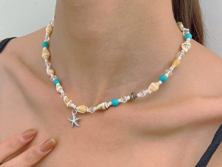 Wholesale Bohemian Starfish Creative Conch Beaded Shell Clavicle Chain Cheap