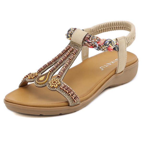 Wholesale Women s Elastic Band Lightweight PU Sandals Hot on Sale