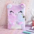 Wholesale Cartoon Cat Plush Diary with Lock Hot on Sale