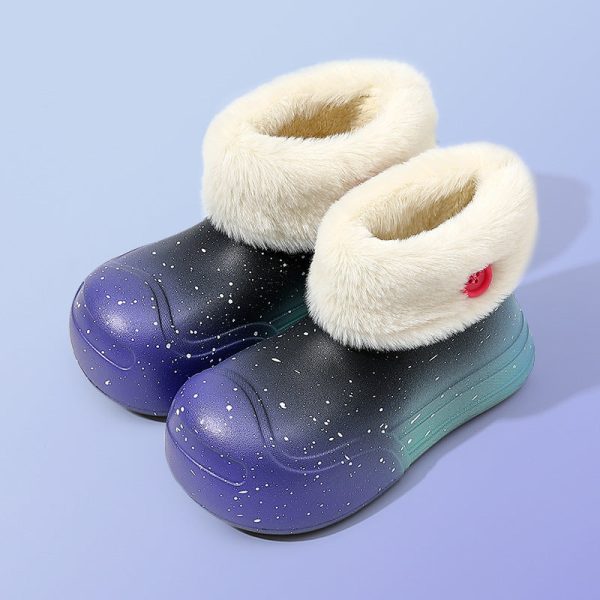 Wholesale Children s Plush Waterproof EVA Cotton Boots for Rainy Days Online Sale