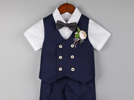 Wholesale of Boys  Polyester Short Sleeved Vest Suit Sets Online Sale