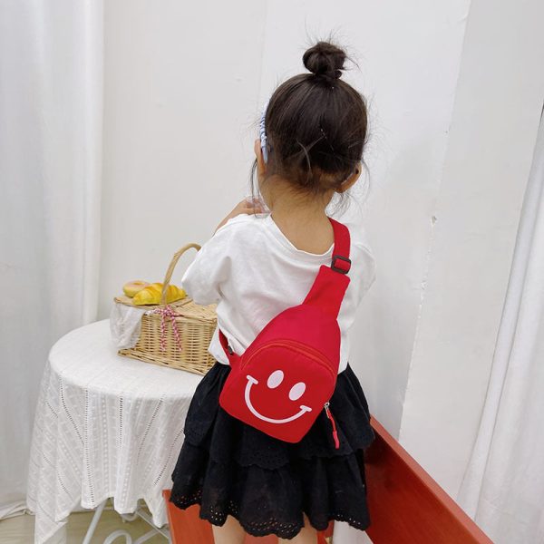 Wholesale Children s Internet Celebrity Smiling Face Nylon Outdoor Bags Hot on Sale