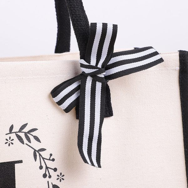 Wholesale Canvas Hand Letters Thickened Shopping Tote Bag For Sale