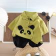 Wholesale Boys  Cotton Panda Shirt and Shorts Set Online Sale