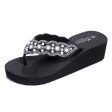 Wholesale Breathable Pearl Outdoor Wedge Heel Flip Flops Supply