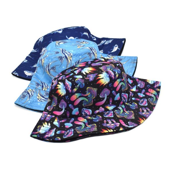 Wholesale Undersea Animal Mushroom Printed Sun Visor Fisherman Hat Fashion