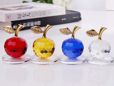 Wholesale K9 Crystal Apple Christmas Eve Christmas Colorful Ornaments Online