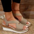 Wholesale Flat Wedge Heel Fish Mouth Casual Sandals For Discount