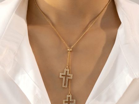 Wholesale Alloy Cross Pendant Necklace for Women Hot on Sale