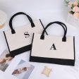 Wholesale Canvas Hand Letters Thickened Shopping Tote Bag For Sale