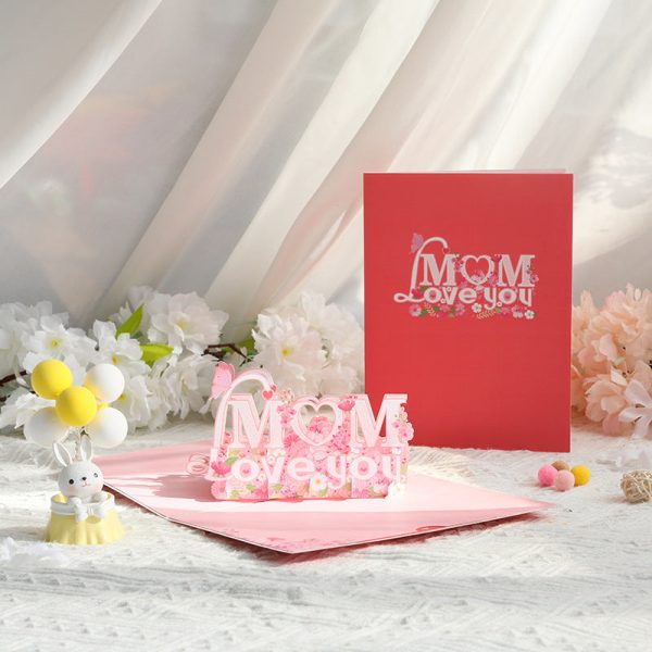 Wholesale Mother s Day Greeting Cards 3D Three-dimensional Paper Carved Small Cards Discount