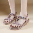 Wholesale of Women s Rhinestone Beach Flat Bottomed Rubber Sandals For Cheap