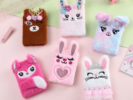 Wholesale Cartoon Bunny Plush Portable Mini Pocket Student Diary For Discount