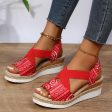 Wholesale Flat Wedge Heel Fish Mouth Casual Sandals For Discount