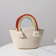 Wholesale of Cute Rainbow Cloud Grass Woven Bags Fashion