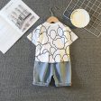 Wholesale Baby Cotton Round Neck T-shirt and Shorts Set For Cheap