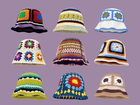 Wholesale Autumn and Winter Small Fresh Autumn and Winter Hollow Flowers Knitted Fisherman Hat For Discount