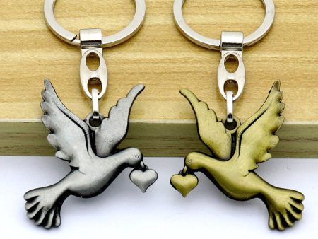 Wholesale Small Pigeon Jewelry Accessories Pendant Alloy Keychain Pendant Hot on Sale