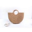 Wholesale Paper Rope Round Bucket Simple Grass Woven Bags Fashion