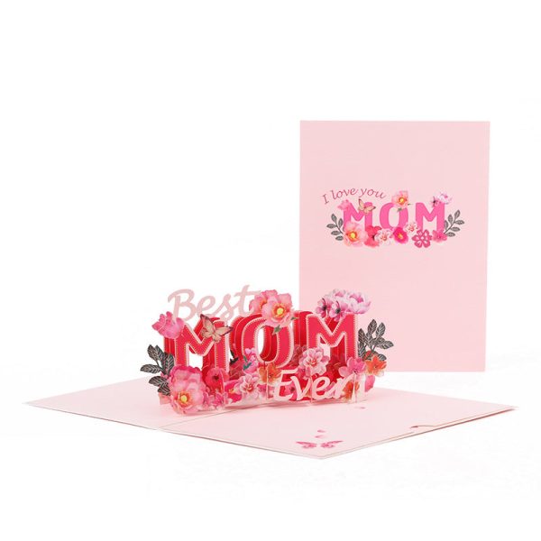 Wholesale Mother s Day Greeting Cards 3D Three-dimensional Paper Carved Small Cards Discount