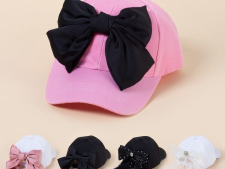 Wholesale Bow Soft Top Cotton Baseball Caps Discount