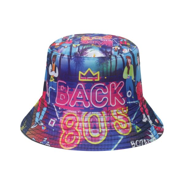 Wholesale Bucket Hat Retro Disco Party Pot Hat Graffiti Bucket Hat Fashion