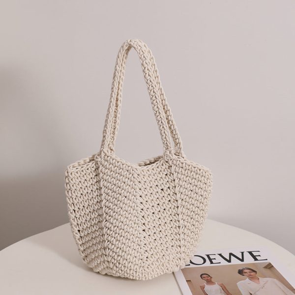 Wholesale Single Shoulder Crochet Vacation Beach Grass Woven Bags Online Hot Sale