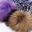 Wholesale Dyed Raccoon Fur Ball Sequin Warm Knitted Hat Online Hot Sale