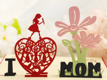 Wholesale Mother s Day Paper Three-dimensional Greeting Cards 3D Hot Stamping Ornaments on Sale