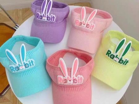 Wholesale Children s Rabbit Ears Hollow Hat Sun Protection Shade Polyester Knitted Hat Cheap