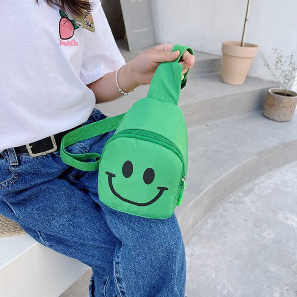 Wholesale Children s Internet Celebrity Smiling Face Nylon Outdoor Bags Hot on Sale