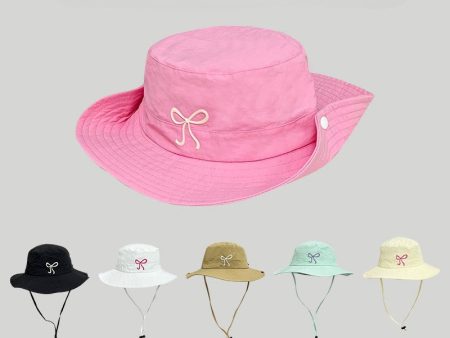 Wholesale Bow Summer Sun Protection Bucket Hat Online Sale