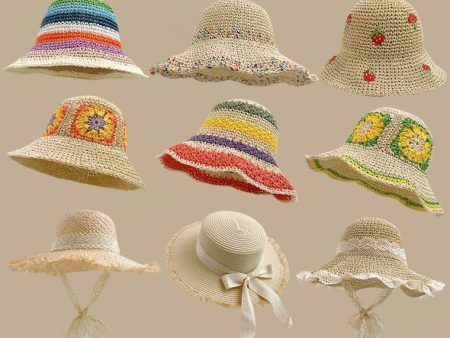 Wholesale Sweet Sunscreen Fisherman s Hat with Big Eaves and Small Woven Straw Hats Discount