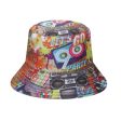 Wholesale Bucket Hat Retro Disco Party Pot Hat Graffiti Bucket Hat Fashion