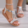 Wholesale Flat Bottomed Diamond Fish Mouth PU Sandals For Discount