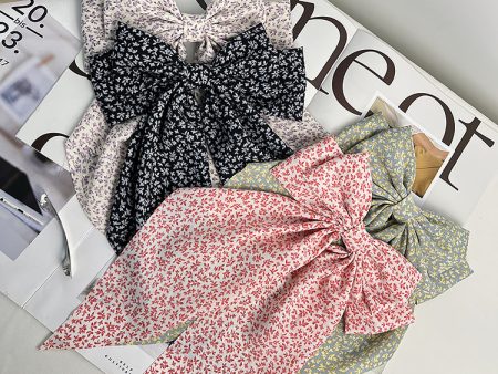 Wholesale Long Floral Bow Drapey Ribbon Spring Head Clip Online Sale