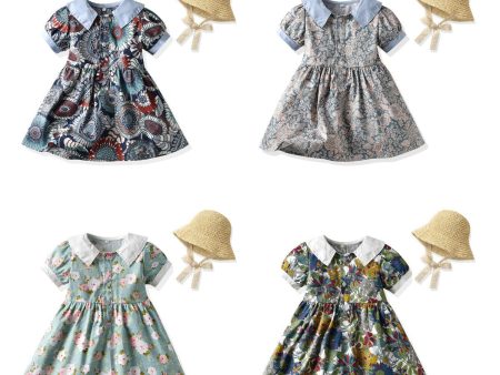 Wholesale Children s Cotton Countryside Style Floral Dresses Cheap