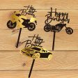 Wholesale 10PCS PACK Father s Day Happy Acrylic Cake Card Decoration Hot on Sale