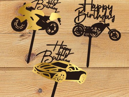 Wholesale 10PCS PACK Father s Day Happy Acrylic Cake Card Decoration Hot on Sale